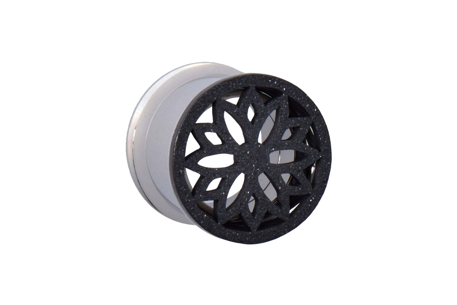 Chirurgenstahl Double Flared Tunnel MANDALA + DIAMANTOPTIK ++SALE++ von Piercingline